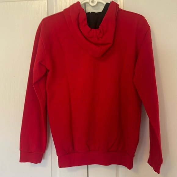 Wolf Art Pullover Hoodie - Red, Large, Flannel Lined, Double Layered - Picture 5 of 11